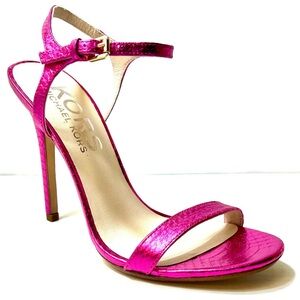 Michael Kors Mikaela Metallic Snakeskin Slingback Sandals size 10